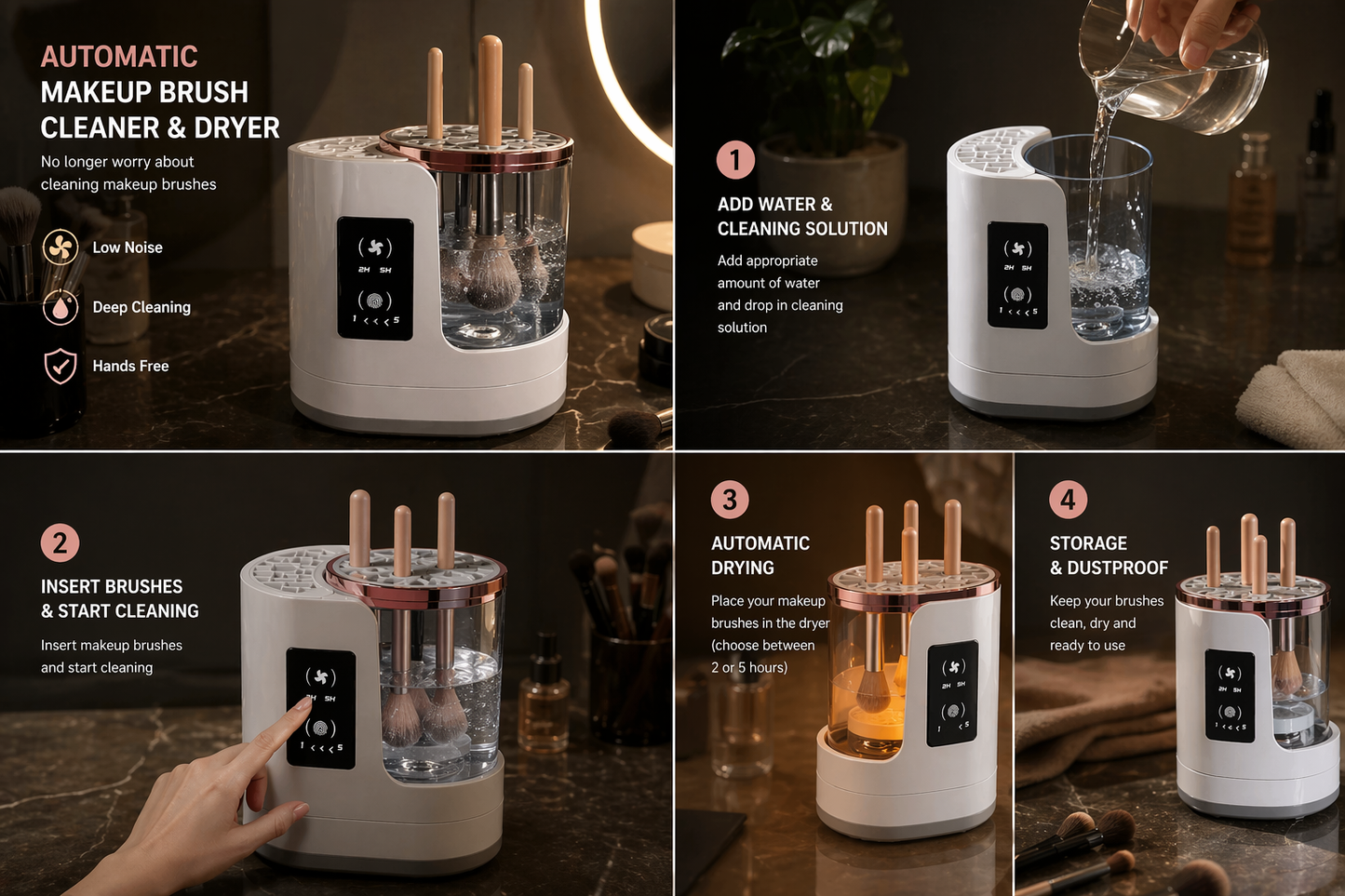Automatic Makeup Brush Cleaner & Dryer