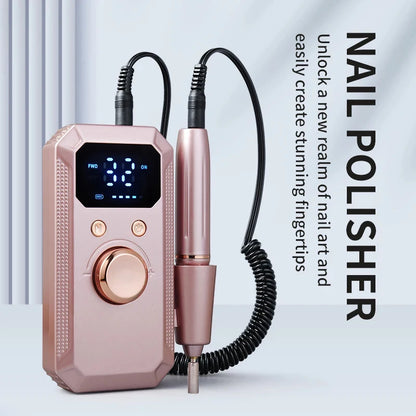 Rose Gold Professional Nail Drill Machine – 32 Speed Electric Manicure & Pedicure Kit