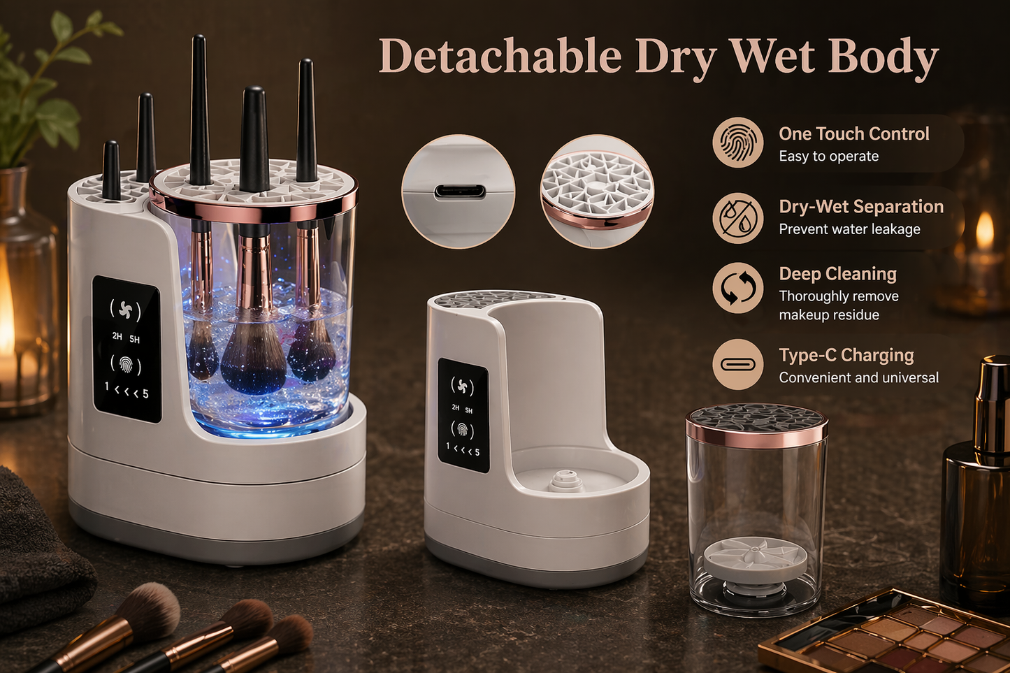 Automatic Makeup Brush Cleaner & Dryer