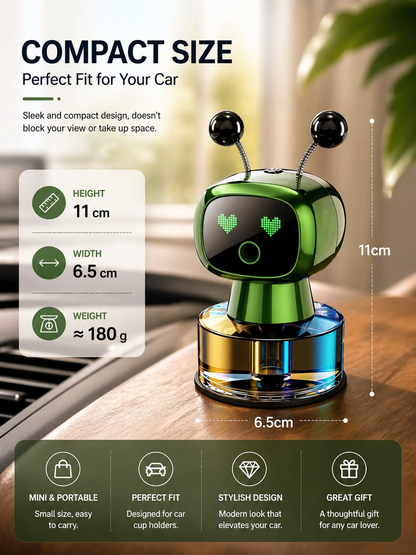 Smart Car Air Freshener AI Rechargeable Car Aroma Diffuser Smart Eyes 4 Levels of Adjustable Intelligent Car Diffuser Gift
