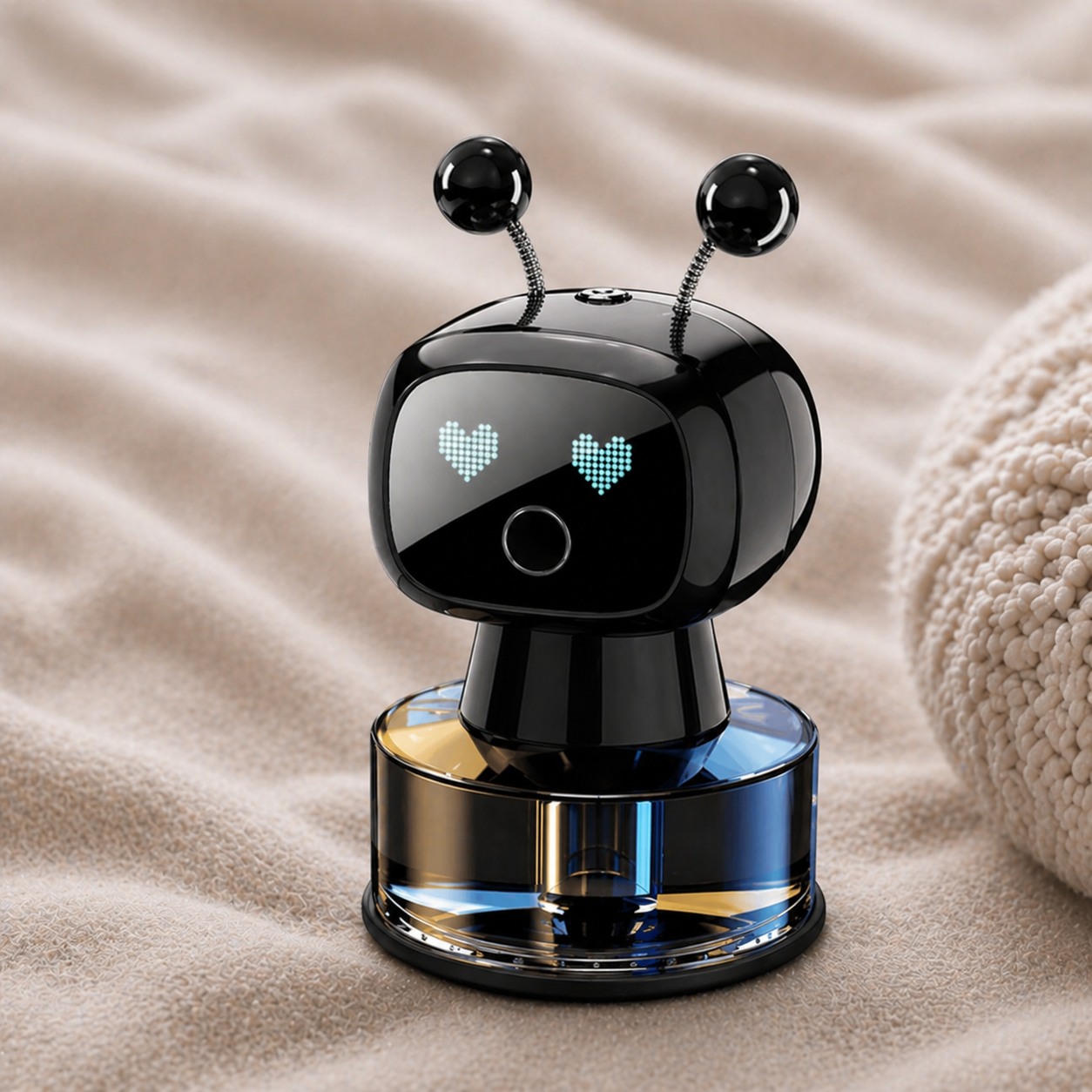 Smart Car Air Freshener AI Rechargeable Car Aroma Diffuser Smart Eyes 4 Levels of Adjustable Intelligent Car Diffuser Gift
