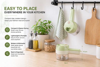 Wireless Electric Vegetable Cutter – Fast, Easy & Mess-Free Prep