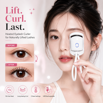 Belleza Lift  Heated Eyelash Curler – USB Rechargeable & Long-Lasting Curl