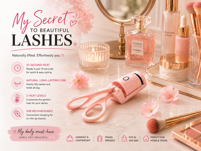 Belleza Lift  Heated Eyelash Curler – USB Rechargeable & Long-Lasting Curl