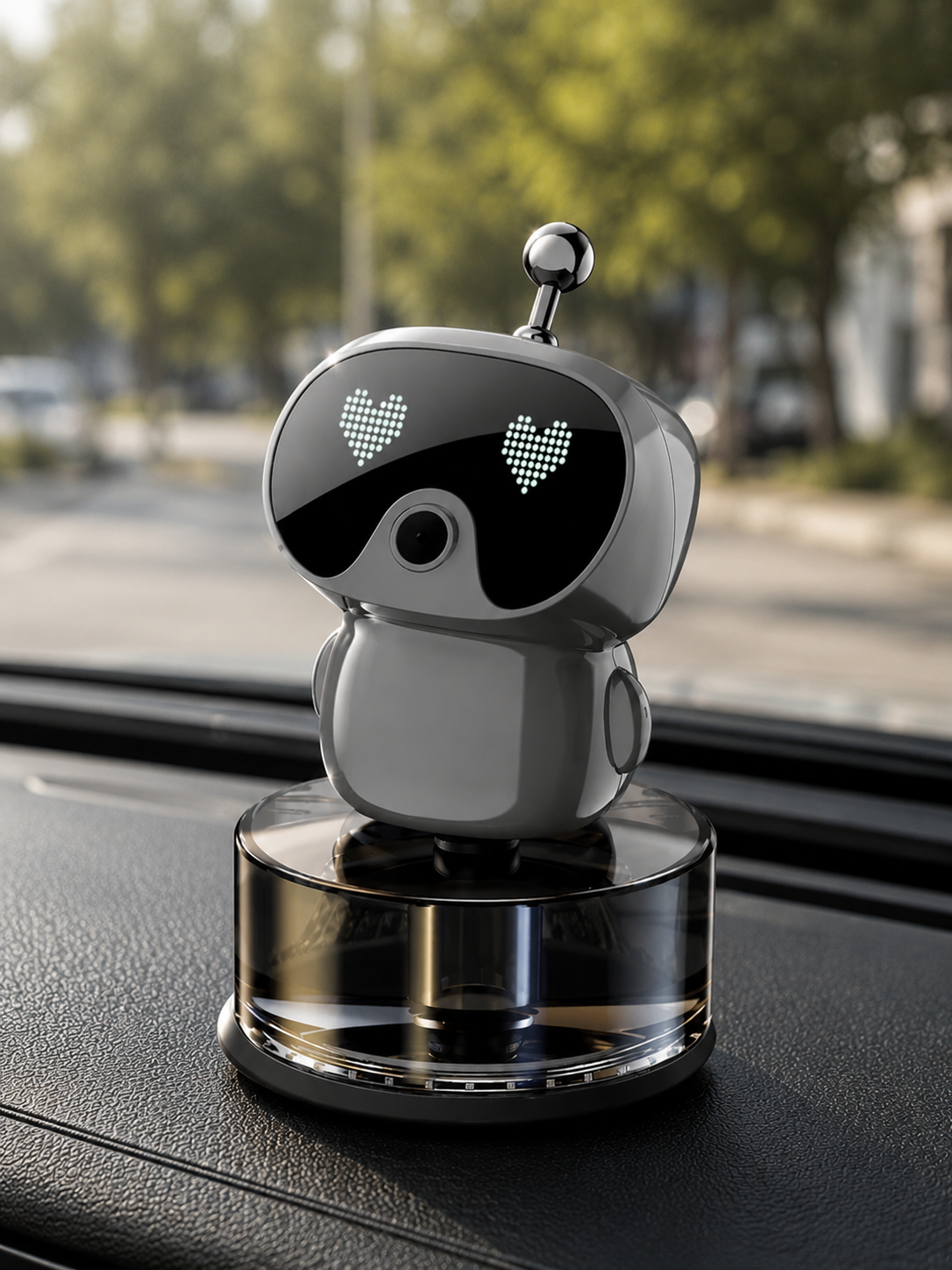 Smart Car Air Freshener AI Rechargeable Car Aroma Diffuser Smart Eyes 4 Levels of Adjustable Intelligent Car Diffuser Gift