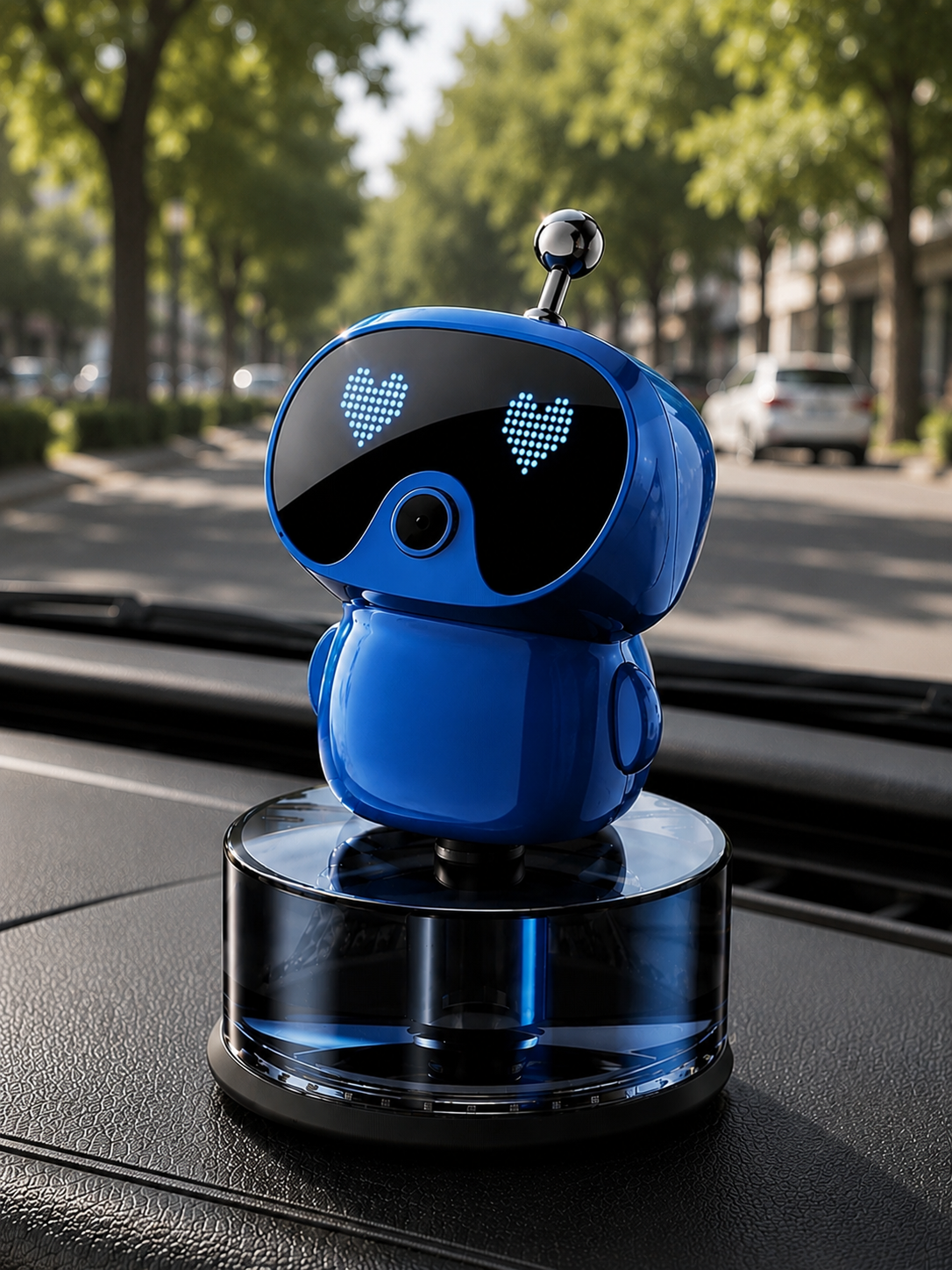 Smart Car Air Freshener AI Rechargeable Car Aroma Diffuser Smart Eyes 4 Levels of Adjustable Intelligent Car Diffuser Gift