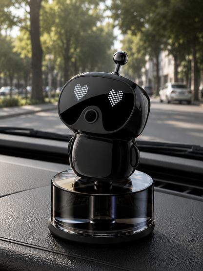 Smart Car Air Freshener AI Rechargeable Car Aroma Diffuser Smart Eyes 4 Levels of Adjustable Intelligent Car Diffuser Gift