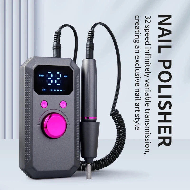 Rose Gold Professional Nail Drill Machine – 32 Speed Electric Manicure & Pedicure Kit