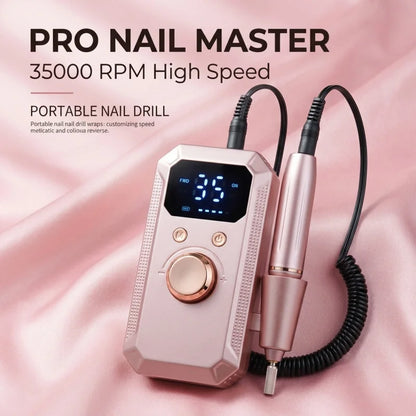 Rose Gold Professional Nail Drill Machine – 32 Speed Electric Manicure & Pedicure Kit